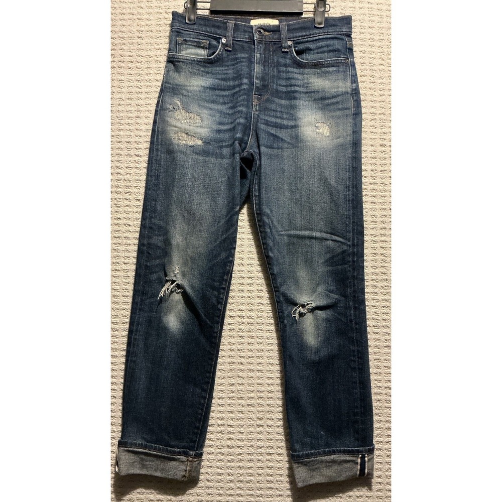 Baldwin Kansas City Lola High Rise Cropped Straight Jeans 26 Selvedge USA MADE
